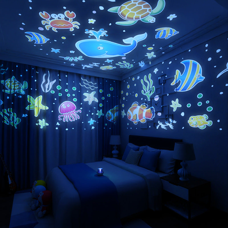 Rabbit Starry Sky Projector Night Light, LED Galaxy Lamp with Music, USB Rechargeable, White & Pink
