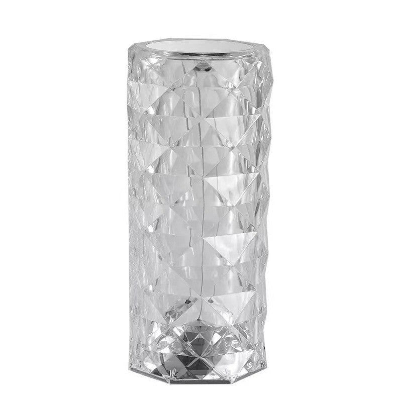 Crystal Rose Cut Table Lamp, Acrylic Diamond LED Night Light, RGB Color Changing USB Desk Lamp, Touch Control
