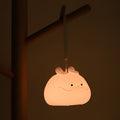 Cute Hanging Rabbit Silicone Night Light, Soft Warm LED Portable Lamp for Kids Bedroom, USB Rechargeable
