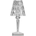 Crystal Diamond Table Lamp, Acrylic Faceted Desk Light, RGB Color Changing LED Night Light, Touch Control USB Lamp